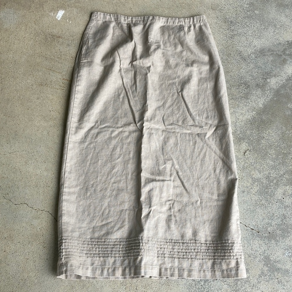 Christopher & Banks Neutral Beige Maxi Skirt